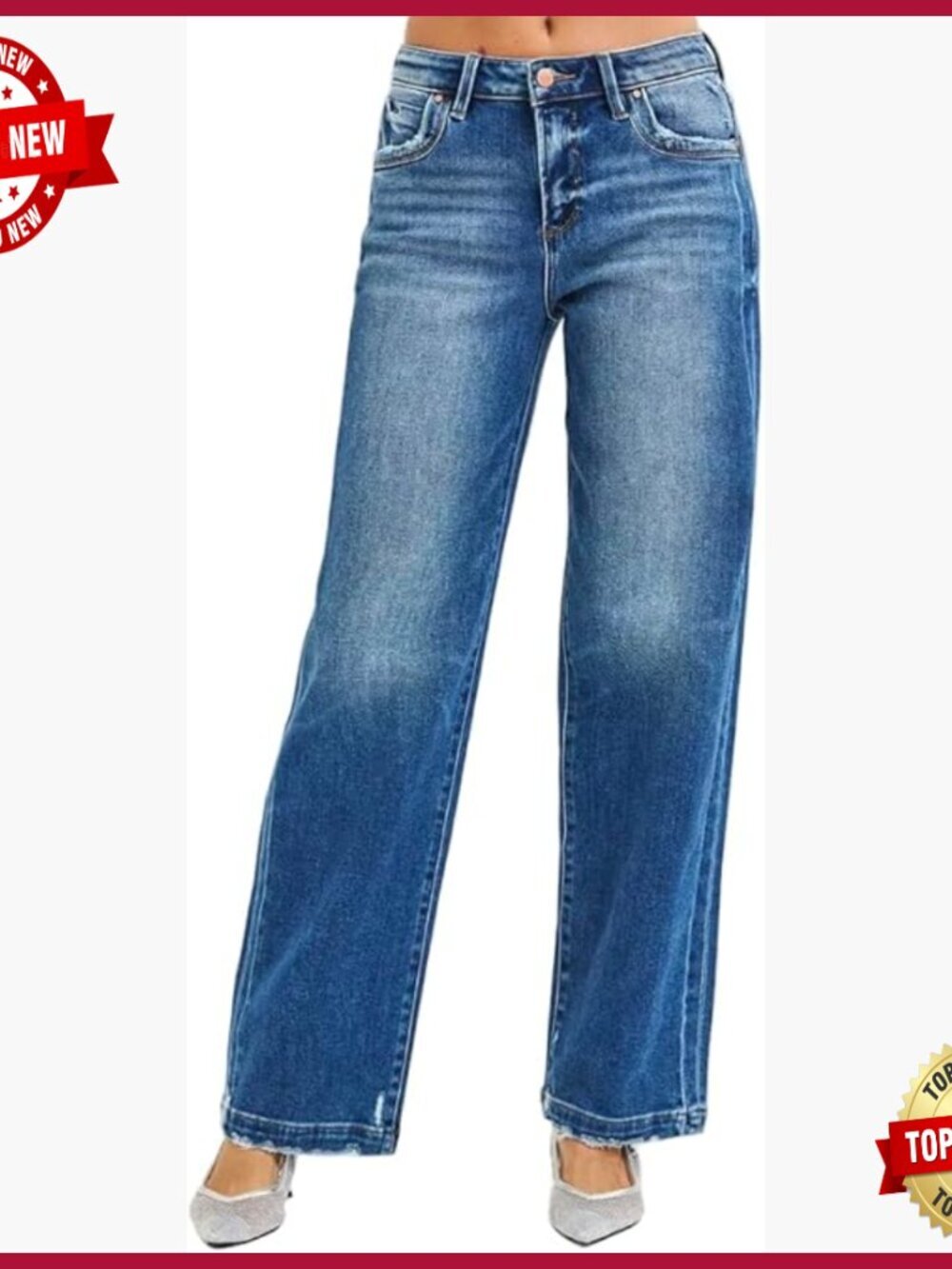 Slouchy Jeans with Side Seam Detail, Stretchy Denim, Relaxed Fit